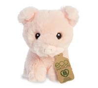 Aurora, 35075, Eco Nation Mini Cochon, 13cm, Peluche, Rose