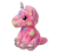 Aurora, 60866, Sparkle Tales, Rainbow la Licorne, Peluche, Rose 17,8 cm/7"