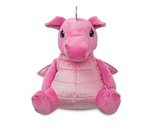 Aurora, 61250, Sparkle Tales, Coussin réversible Dragon Dahlia, 30 cm, Peluche, Violet et Rose