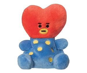 Aurora, 61506, BT21 Tata Palm Pal, 13cm, Peluche, Rouge et Bleu.