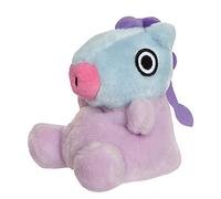 Aurora, 61508, BT21 MANG Palm Pal, 13cm, Jouet en Peluche écologique, Violet & Bleu.