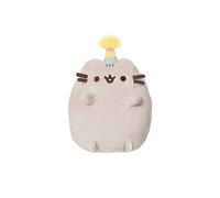 Pusheen Peluche Party Pusheen Small - 12 cm - Bonnet d'anniversaire - Gris clair - Éco-responsable