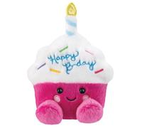Aurora, 61637, Palm Pals Sparkle Birthday Cupcake Peluche Rose et Blanc 12,7 cm
