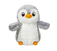 Aurora, 73749, Pompom Pingouin, 15cm, Jouet Doux, Gris/blan