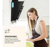 Aurora 90 Smart Hotte aspirante 550 m³/h 90cm sans tête Lumière d'ambiance EEC A++ A++