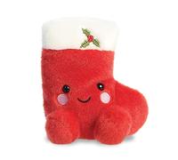 Aurora, 99220, Palm Pals Holly Chaussette de Noël, 12,7 cm, Peluche Rouge, Blanc