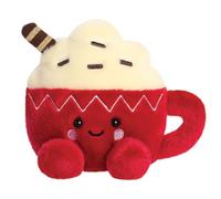 Aurora Peluche Palm Pals Cassia Hot Cocoa 99409 – 12,7 cm, rouge et blanc