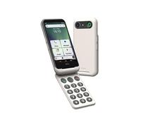 Doro Aurora A20 Smartphone à Clapet pour Seniors, Facile à Utiliser | Smartphone simple pour senior avec WhatsApp, grand écran, touche SOS GPS, compatible appareils auditifs, blanc