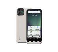 Doro - Smartphone Aurora A30 - Téléphone Portable Senior - Facile à Utiliser - Touche d'Assistance avec Localisation GPS - Compatible Appareils Auditifs - Câble USB Inclus - Blanc