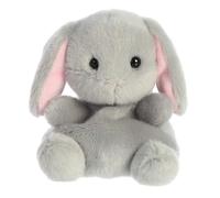 Aurora Adorable animal en peluche Palm Pals Pebbles Bunny - Jeu de poche - Amusant collectionner - Gris - 12,7 cm