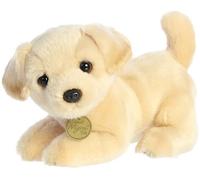 Aurora® Adorable chiot en peluche Miyoni® jaune - Détails réalistes - Compagnon chéri - 22,9 cm, Marron