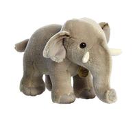 Aurora Adorable Miyoni Asian Elephant Stuffed Animal - Lifelike Detail - Cherished Companionship - Gray 9.5 Inches