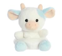 Aurora Adorable Palm Pals Skyla Blueberry Cow Stuffed Animal - Pocket-Sized Play - Collectable Fun - Blue 5 Inches