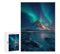 Aurora Borealis Mountain Landscape Puzzle 1000 Pièces Educa Jouet en Bois Cadeau Unique Décoration Intérieure Jeu Éducatif Challenge Toy Adultes Et Enfants À Partir De 14 Ans 300 PCS