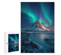 Aurora Borealis Mountain Landscape Puzzle 1000 Pièces Educa Jouet en Bois Cadeau Unique Décoration Intérieure Jeu Éducatif Challenge Toy Adultes Et Enfants À Partir De 14 Ans 1000 PCS