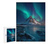 Aurora Borealis Mountain Landscape Puzzle 500 Pièces Educa Jouet en Bois Cadeau Unique Décoration Intérieure Jeu Éducatif Challenge Toy Adultes Et Enfants À Partir De 14 Ans 500 PCS