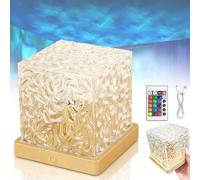 Aurora Borealis Night Light Projector, Northern Lights Cube Galaxy Projectors, Northern Dreamscape Projector, 16 Colors Ambient Wave Cube Lamp, for Kids, Ceiling, Party, Game Rooms (B,Charge)