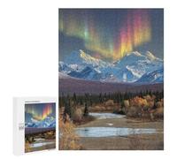 Aurora Borealis Over Mountains Puzzle 1000 Pièces Educa Jouet en Bois Cadeau Unique Décoration Intérieure Jeu Éducatif Challenge Toy Adultes Et Enfants À Partir De 14 Ans 500 PCS