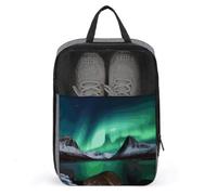 Aurora Borealis Sac à chaussures de voyage étanche avec fermeture éclair et poignée Sac à chaussures Pochette à chaussures de golf Sac à crampons de football Style Taille unique, Style :, Taille