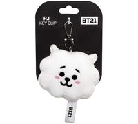 Aurora Produits officiels BT21 signés World, peluche porte-clés RJ, 61332, blanc