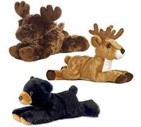 Aurora Bundle Deer Maxamoose et Black Bear Woodland Forest Mini Flopsies