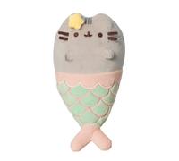 Aurora World Peluche Mascotte Sirène Pusheen 19 cm, éco-responsable, étoile et queue, Gris