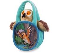Aurora chouette en peluche en sachet 18 cm bleu Bleu G