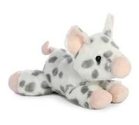Aurora, 31743, Mini Flopsies Porcelet tacheté, 20 cm, Peluche, Blanc Multicolore
