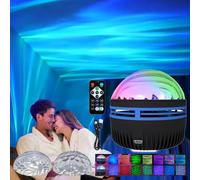 Aurora Dimension Light, projecteur Aurora, Lampe Aurora, projecteur d'aurores boréales et de Vagues océaniques 2 en 1 avec 14 Effets de lumière