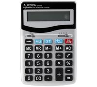 Aurora DT303 Desktop Calculator with Large Display and Keys,Silver 1 Silver