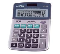 Aurora DT398 Semi Desktop Calculator (Stylish Executive Model), grey