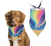Aurora Écharpe triangulaire réutilisable en polyester pour animal domestique de petite, moyenne et grande taille, 70 x 30 cm
