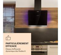 Aurora Eco 60 Hotte aspirante 550 m³/h 60 cm sans tête Lumière d'ambiance CEE A+ A++