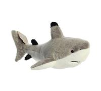 Aurora World Peluche Requin Eco Nation 35017 à pointe noire – 38,1 cm – blanche et grise