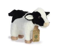 AURORA, Eco Nation 35026 Peluche Vache Blanc et Noir 25,4 cm