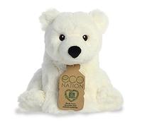 Aurora, Eco Nation 35030 Ours Polaire 24,1 cm Peluche Blanc