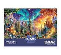 Aurora Fantasy 1000 Pièces Forêt enchantée au Coucher du Soleil Puzzle Décoration De La Maison Jeu Cadeau Unique Classiques Adultes Et Enfants À Partir De 14 Ans 70x50cm/1000pcs
