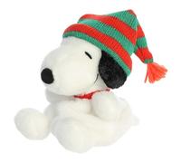 Aurora Festive Peanuts Palm Pals Snoopy Bonnet en peluche Personnages classiques Souvenirs durables Blanc 12,7 cm