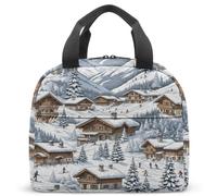 Aurora Ice Castle Snowy Village Sac à déjeuner isotherme pour filles et garçons Motif conte de fées 23 cm (04)