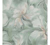 Erismann Papier peint Aurora Liquid Marble Swirl – Métallisé, floral, turquoise (10514-18)