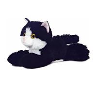 Aurora Mini Flopsies Maynard Chat Peluche Douce 8 Pouces Noir Blanc Cadeau