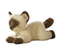 Aurora chat en peluche Mini Yoni siamois brun 20 cm Marron