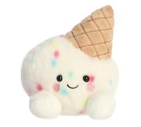 Aurora, Palm Pals 34075 Peluche crème glacée 12,7 cm Blanc et marron