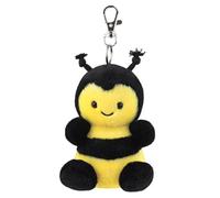 AURORA Palm Pals 61639 Peluche à clipser Motif abeille reine Noir/jaune 10 cm
