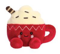 Aurora Peluche Palm Pals Cassia Hot Cocoa 99409 – 12,7 cm, rouge et blanc