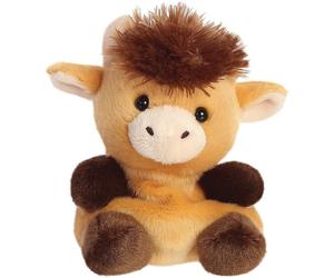 Aurora Palm Pals Hubert Highland Cow Marron 5" Super Doux Jouet En Peluche Neuf