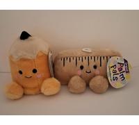 Aurora Palm Pals Roman Ruler & Tike Pencil 5" Peluche Jouet Ensemble 2PC Neuf