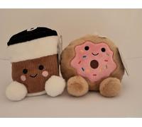 Aurora World – Peluche Palm Pals Claire Donut – Éco-responsable 13 cm – Marron et rose