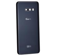 Aurora Panneau arrière de rechange en acrylique pour LG G8X ThinQ LMG850EMW avec lentille en verre et cadre photo avec adhésif pré-découpé et kit d'outils Noir