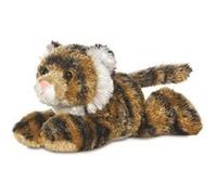 Aurora, 12758, Mini Flopsie Tigre, 20 cm, Peluche, Marron